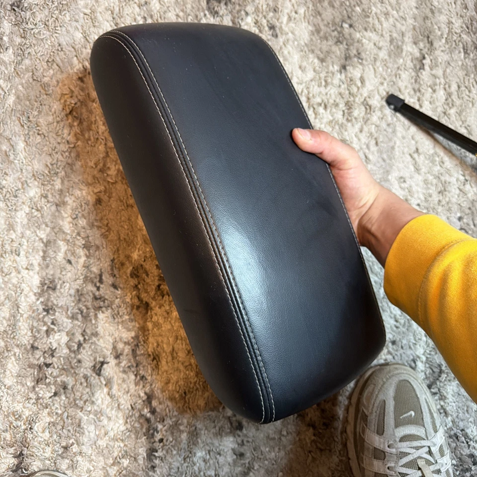 Jeep Grand Cherokee Durango 11-20 consola central tapa reposabrazos cuero negro OEM Foto 2 de 4