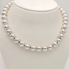 Silpada Rich Abundance Sterling Silver 10mm Bead Ball Necklace Adjustable N2887