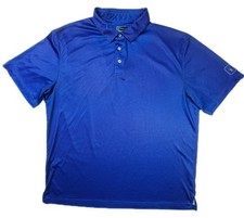PGA Tour Button Up Golf Polo Shirt Short Sleeve Mens Size XL Blue