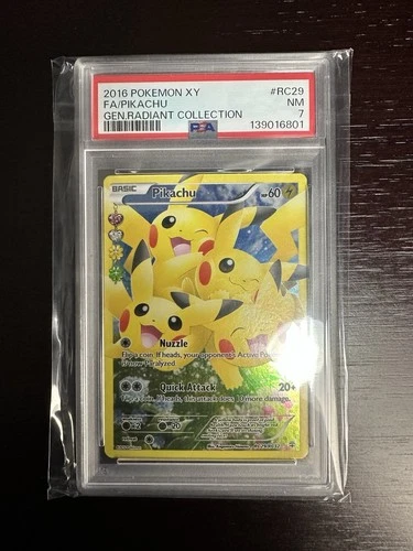 Pikachu (Full Art) RC29-32 Generations: Radiant Collection Holo PSA 7 NM