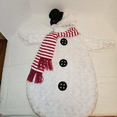 Miniwear Snowman Plush Baby Bunting Costume Infant Baby Size 0-9 Months 