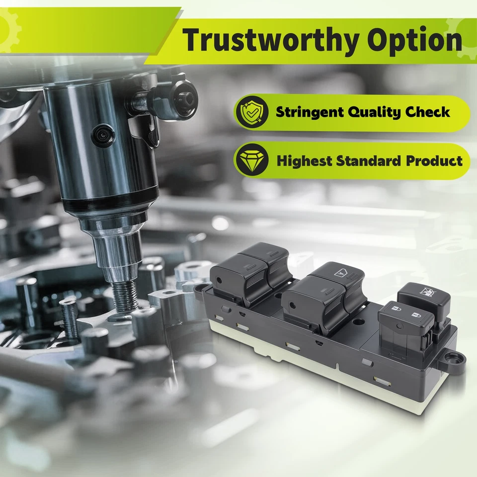 LEFT FRONT Driver POWER WINDOW MASTER CONTROL SWITCH For CREW CAB FRONTIER Truck - Image 3 of 4