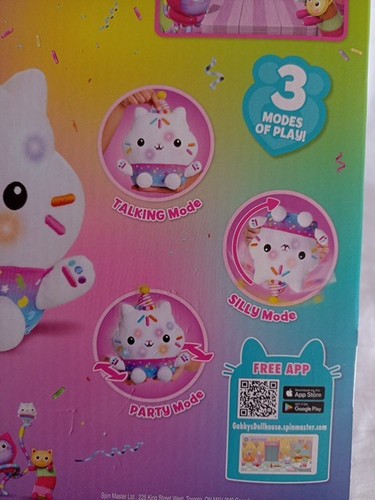 Gabby's Dollhouse Celebrations Sprinkle Party Cakey Cat Plush Birthday - BNIB - Foto 4 di 9