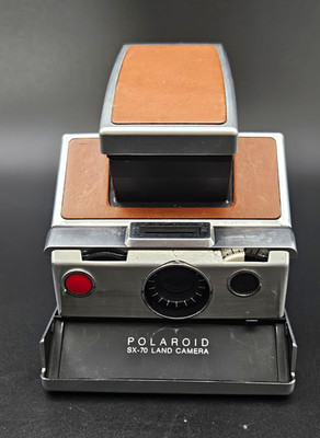 Polaroid SX-70 Land Camera Vintage Instant Folding Camera, Brown Color-WORKS