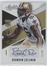 2014 Panini Absolute Rookie Spectrum Silver 71/99 Brandon Coleman #188 Auto i6j