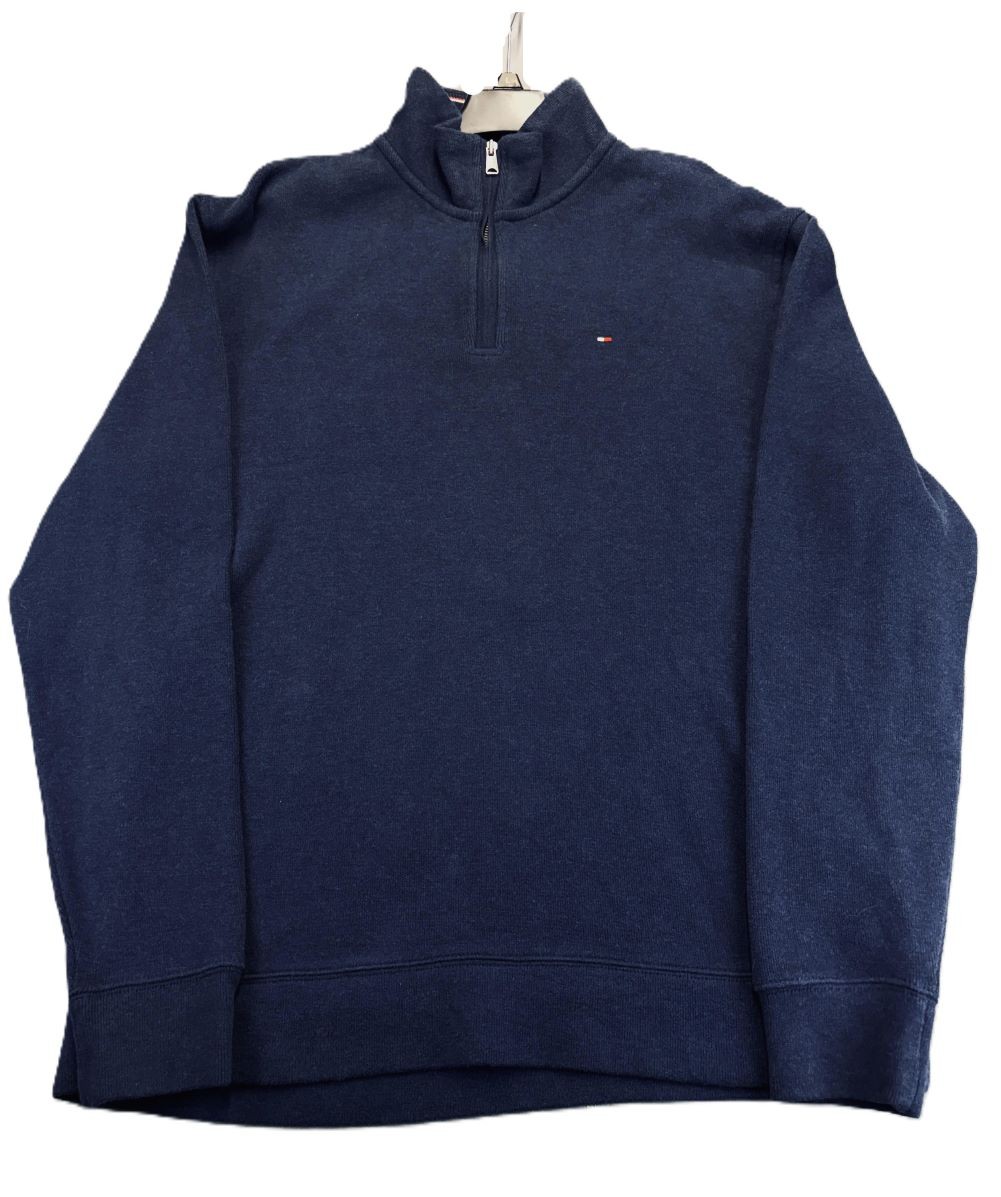 Tommy Hilfiger 1/4 Zip Pullover Sweater Men's XL Navy Blue