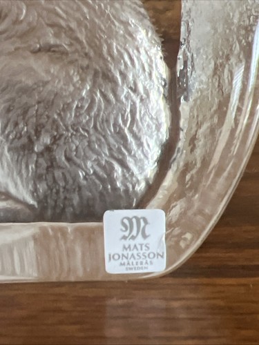 Mats Jonasson - Sweden Lead Crystal Animals Golden Retrievers ~ Paperweight - Picture 2 of 6