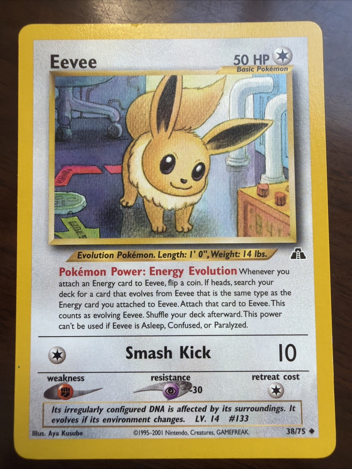 Pokemon TCG Eevee 38/75 Neo Discovery Regular Unlimited English