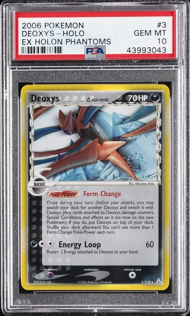 2006 POKEMON EX HOLON PHANTOMS #3 DEOXYS-HOLO PSA 10