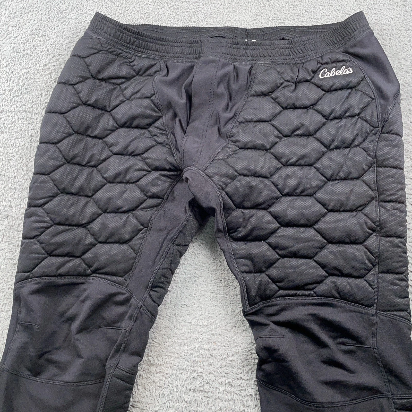 Cabelas Pants Mens 2XL Black Insulated Base Layer Merino Wool Primaloft Hunting