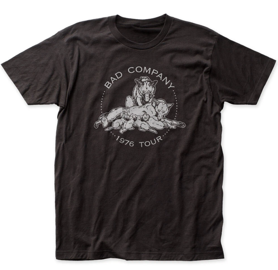 Bad Company 1976 Tour T Shirt Mens Rock N Roll Music Classic Band Tee Black