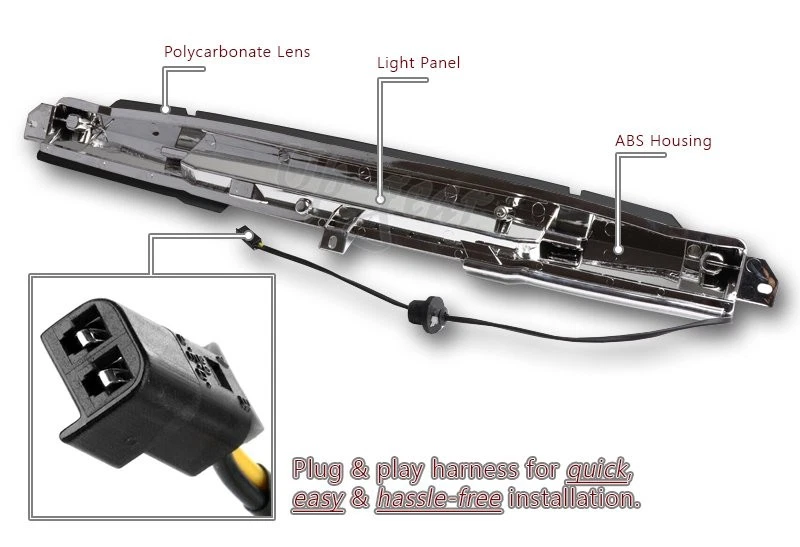 Для 02–09 Chevy Trailblazer черный/дымчатый светодиодный третий задний стоп-сигнал стоп-сигнал - Изображение 4 из 4