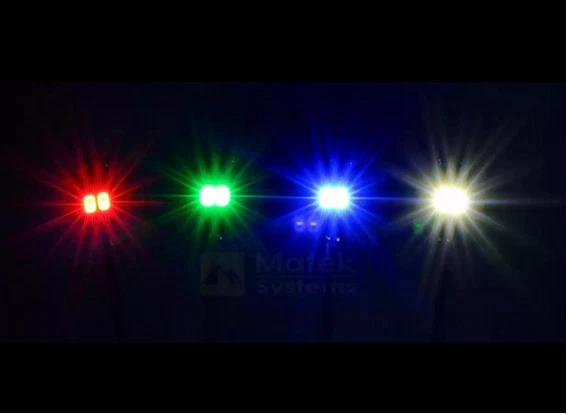 Matek LED Circle X2/5V (Red) (2 pcs) Kit With Red Straight LED Bar 2in (Red) 2pc - Image 2 of 3