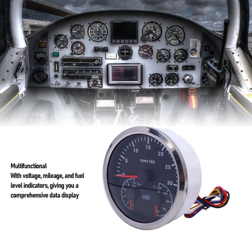 3 In 1 Electrical Tachometer Easy Installation Tachometer Oil Pressure Water¦ - Picture 13 of 23