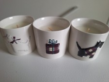 Scottie Dog Small Candles Set of 3 New Gift Can Use As Tealight Or Votive Holder