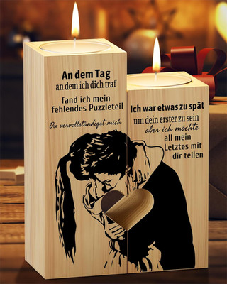 Hochzeitstag Geschenke für Frauen, Kerzenständer mit Ich Liebe Dich Ehefrau Gesc