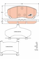 Bremsbelagsatz Scheibenbremse Cotec TRW GDB4142 FüR Chrysler Dodge Mitsubishi JS