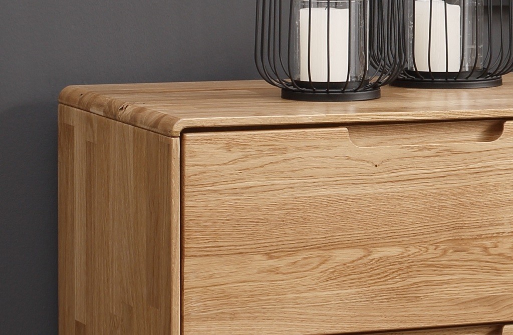 Kommode Sideboard 100x91cm Massivholz Eiche Wildeiche massiv 4SK NEU OVP
