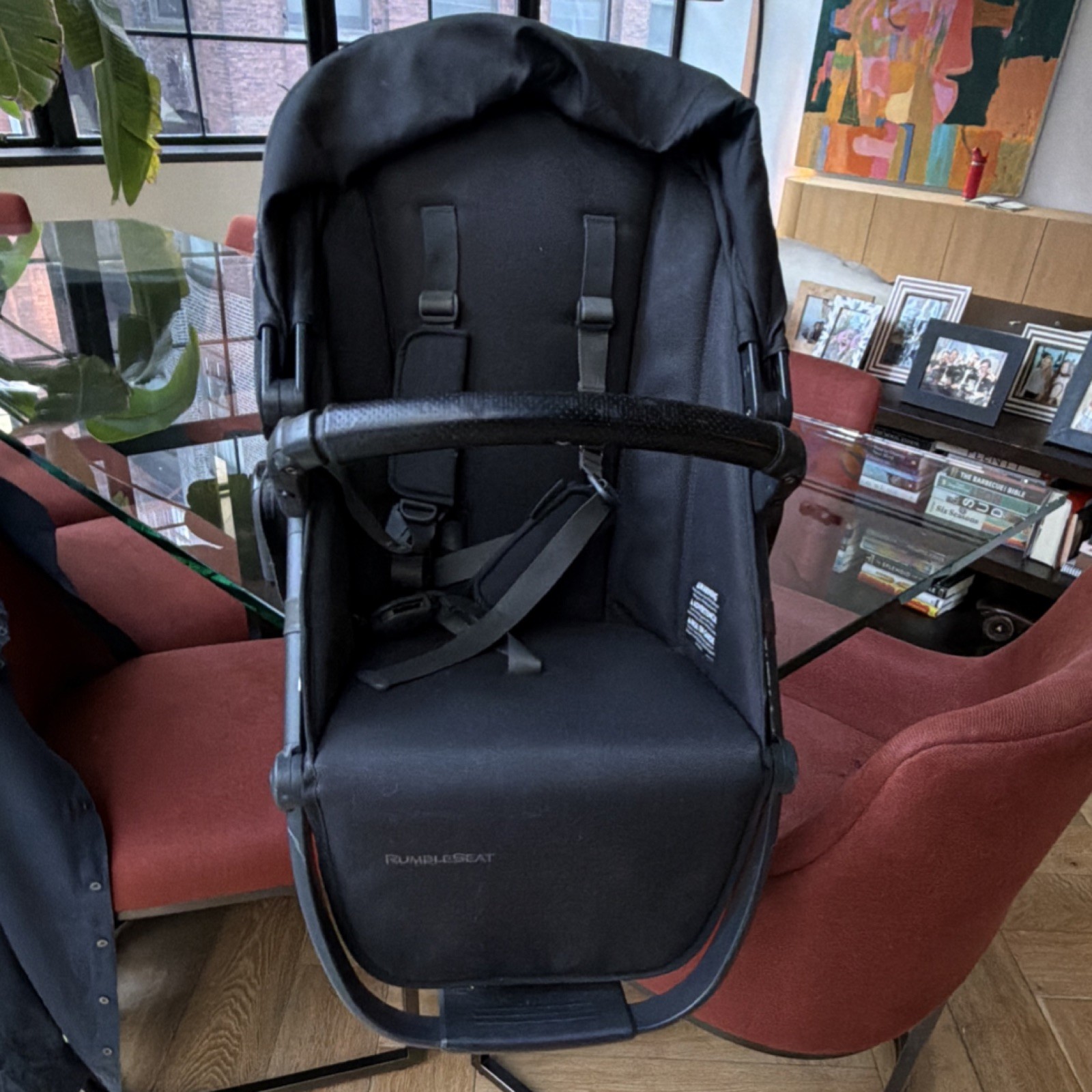 UPPAbaby RumbleSeat V2+ Black Seat Fabric for Stroller Infant Toddler Model