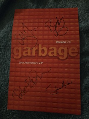 Garbage VERSION 2.0 Signed VIP 20th Anniversary Poster