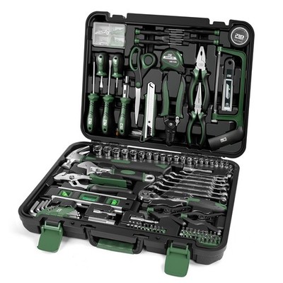 Prostormer 259-Piece Tool Kit with Case, Home DIY Auto Repair Hand Tools Green