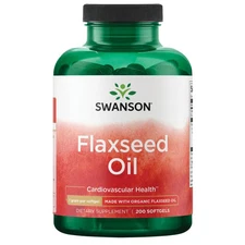 Swanson Flaxseed Oil Made with Organic Flaxseed Oil 1 G 200 Softgels