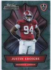 Justin Eboigbe /249 - Teal Cracked Ice - 2021 Wild Card Alumination