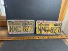 PAIR CITY CHEVROLET SAN DIEGO LICENSE PLATE FRAMES & PAIR 1956 CALIFORNIA PLATES