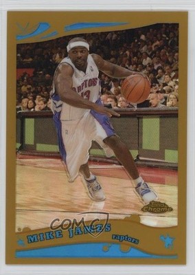 2005-06 Topps Chrome Gold Refractor 32/99 Mike James #132 4f5
