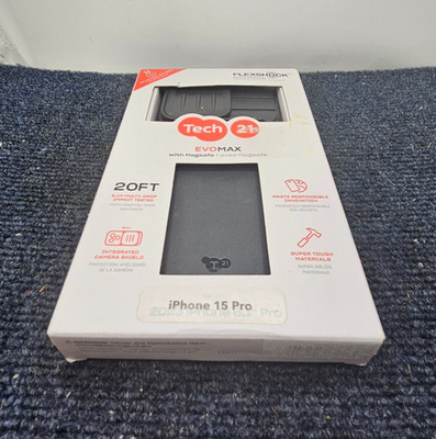 Tech21 T21-10270: EvoMax Tough Magsafe iPhone 15 Pro Impact TOUGH Case Black