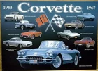 Vintage Replica Tin Metal Sign Corvette Convertible Sting Ray Coupe chevy 96660