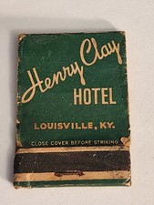 HENRY CLAY HOTEL LOUISVILLE KENTUCKY Vtg Book Collectible Matches Matchbook KY