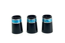 3 pcs Universal Size Fancy Blue / Silver Ring ferrule Fit Both .355  / .370  