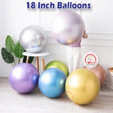 18 Inch Giant Metallic Balloons Extra Large Latex Balloon Jumbo Chrome Balloons