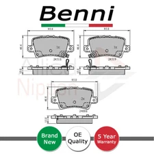 Brake Pads Set Rear Benni Fits Honda Civic 2001- CR-V 2012- + Other Models