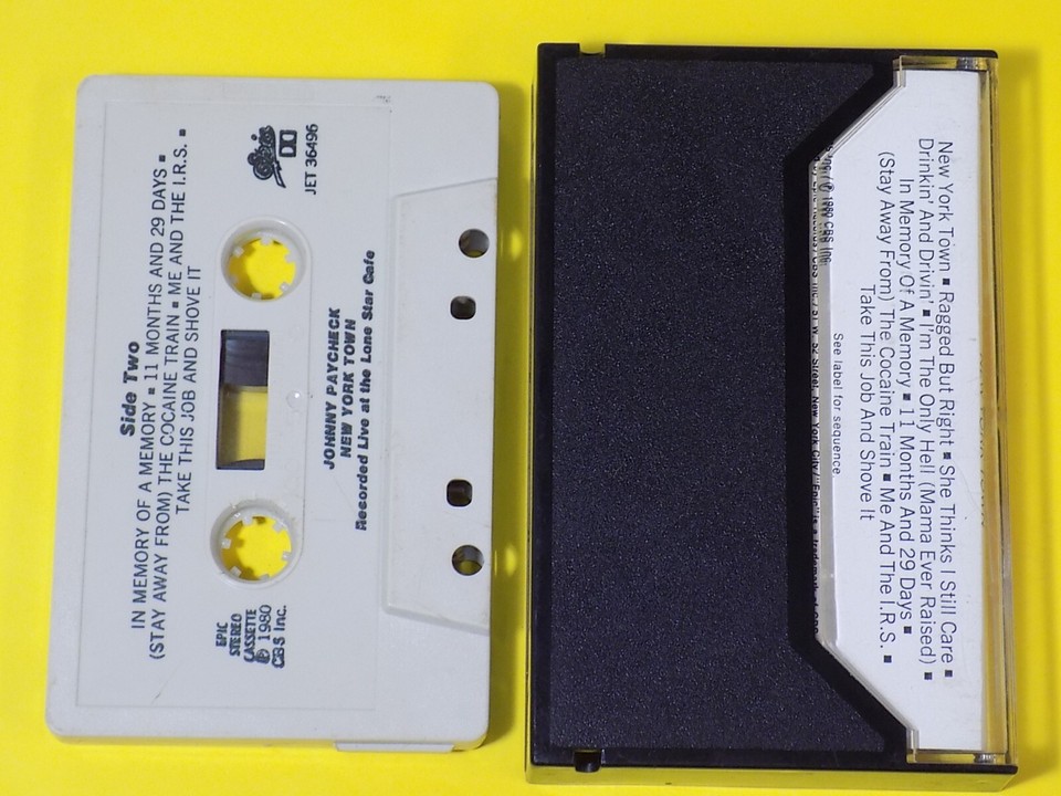 JOHNNY PAYCHECK NEW YORK TOWN Cassette 1980 Epic JET 36496 EBay Johnny paycheck new york town cassette 1980 epic jet 36496 ebay