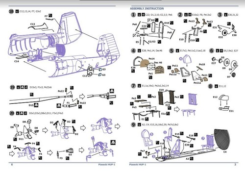 AMP 48-012 - 1/48 - Piasecki HUP-1 plastic model kit - Picture 11 of 12