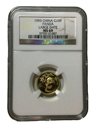 1998 China Panda G25Y NGC MS69 gold 1/4oz 25 yuan large date ld | eBay