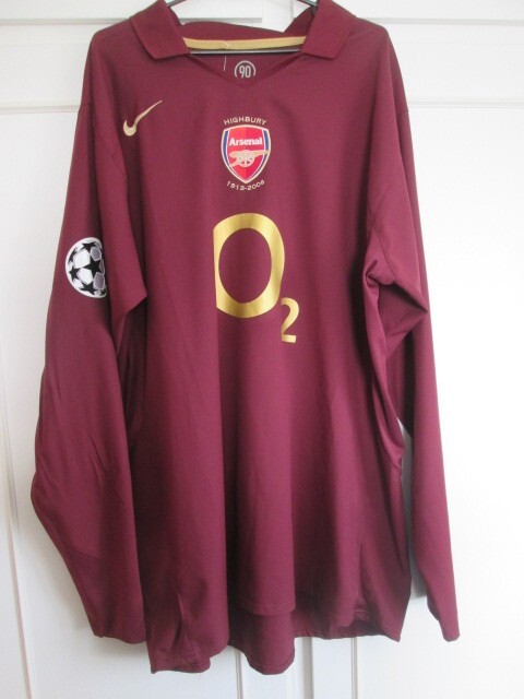 ウェア Arsenal 2005-2006 () Arsenal 2005/2006 Away Football Shirt Soccer Jersey Size S