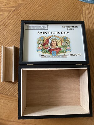 Saint Luis Rey SLR Reserva Especial Rothchilde Maduro Empty Wooden Cigar Box 