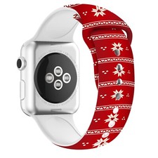 Silicone Christmas Band for Apple Watch - Smart Watch Band - 38/40 mm