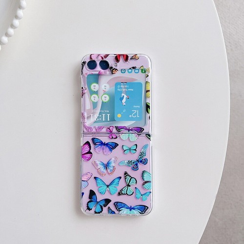For Samsung Galaxy Z Flip7 Flip6 5 4 3 Flower Heart Clear Hard Phone Case Cover - Picture 10 of 19