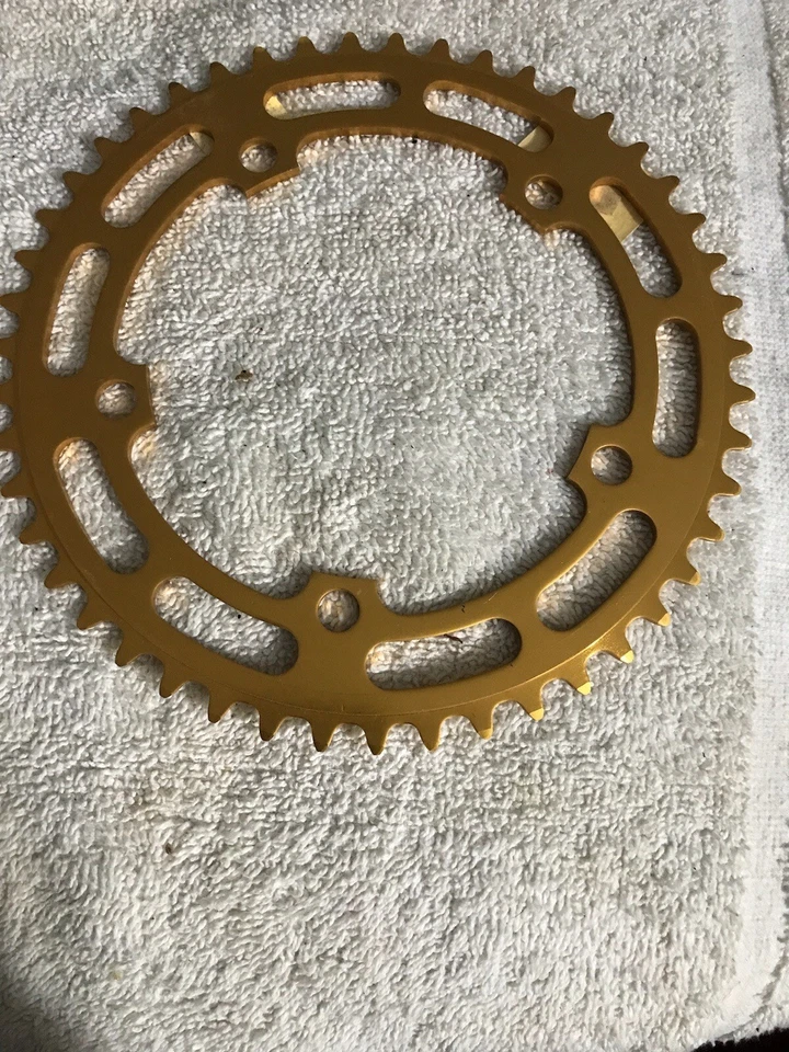 Shimano BMX / SS 47t Gold Chainring-NEW / NOS Vintage old bmx - Image 3 of 4