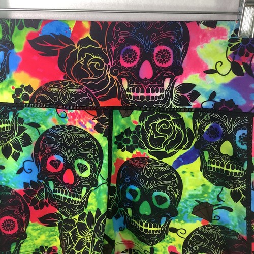 Constantly Varied Gear Squats Approved Spandex Biker Shorts Size XL Skull Floral - Picture 3 of 9