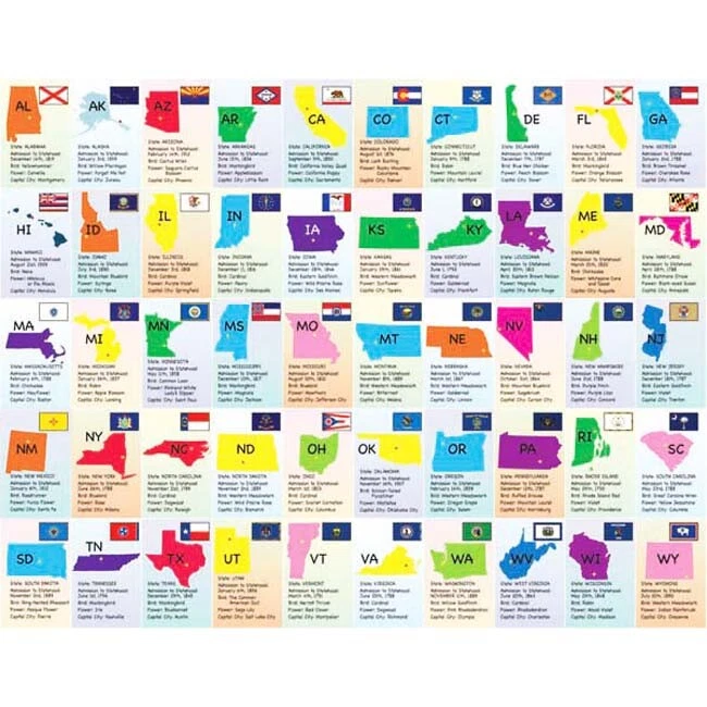 PuzzleBug 2 侧面美国地图学习拼图 — 第 2/2 张图片