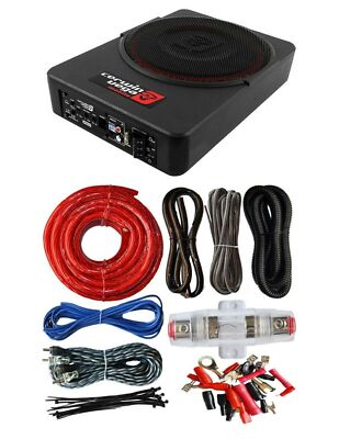 CERWIN VEGA VPAS10 10'' 550W UNDER SEAT POWERED BASS BOX & 4G AMPLIFIER AMP KIT