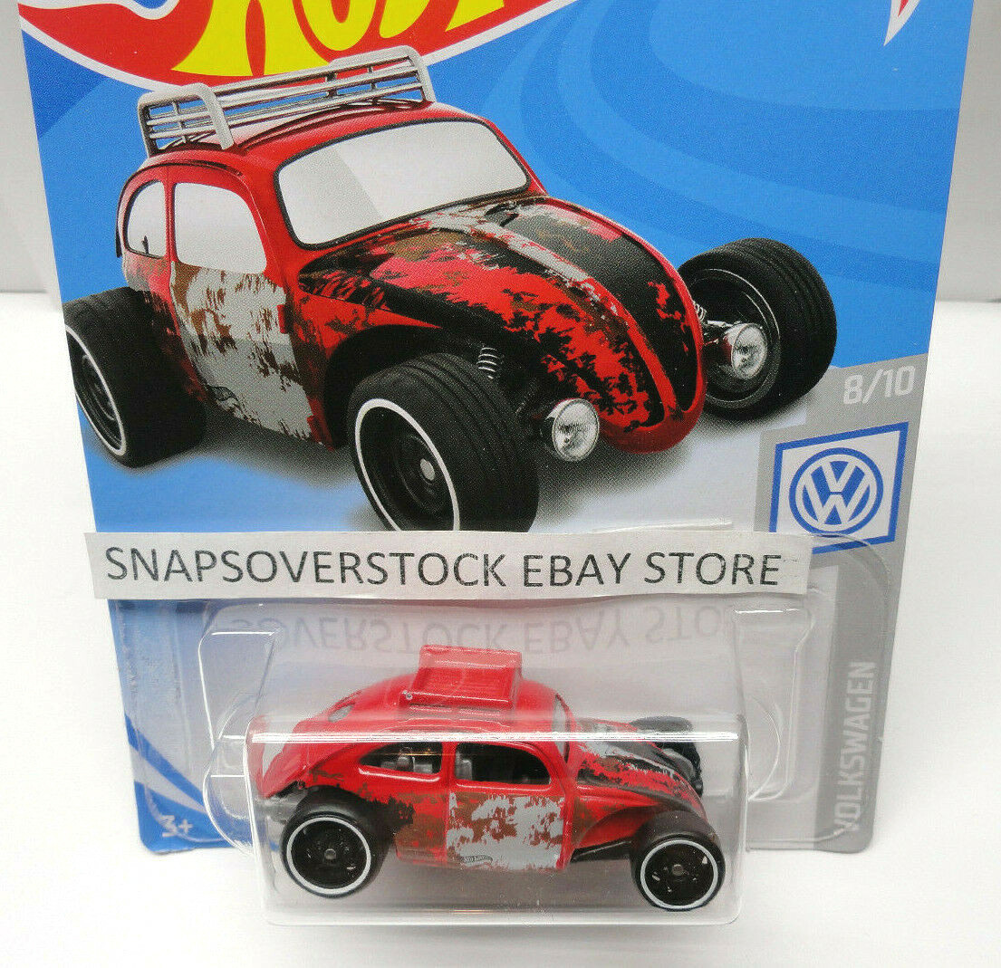 2019 HOT WHEELS RED CUSTOM VW VOLKSWAGEN BEETLE