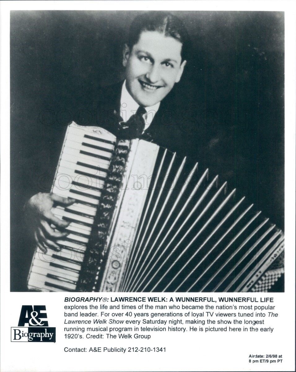 洋楽 W5? Palence CD Press Photo Young Lawrence Welk Playing Accordion 1920s | eBay