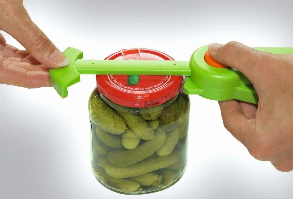 Schraubdeckelöffner Glasdeckelöffner Deckelöffner Küchenhelfer Öffner Grün - Bild 4 von 4