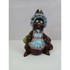 Vintage Byron Molds Hand-Painted Mother Rabbit & Baby Bunnies Easter Figurine